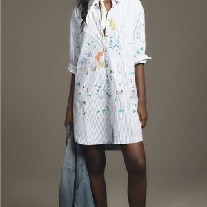 Pilcro Paint Splatter Shirt Dress large
